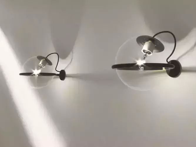 238-1 wall lamp with glass globe