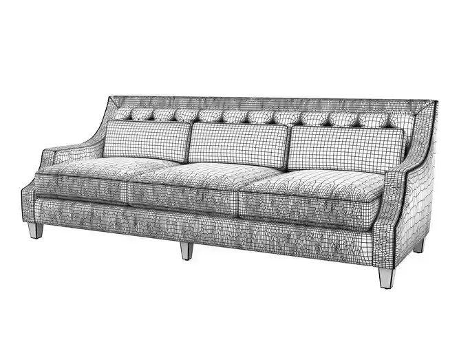 Cambridge sofa with tufted back and arms