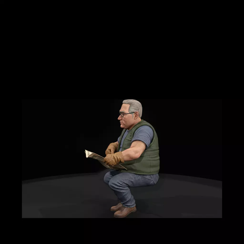 Seated Truck Drivers Ethan Brooks 3D print model