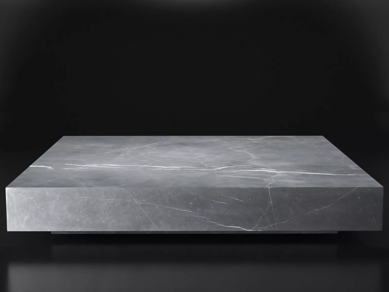 Low Marble Plinth Square Coffee Table 3D model_1