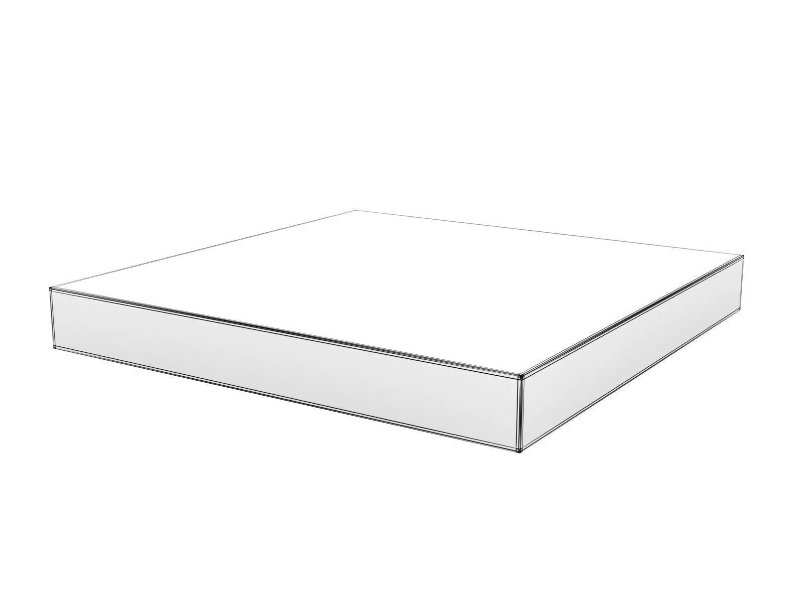Low Marble Plinth Square Coffee Table 3D model_4