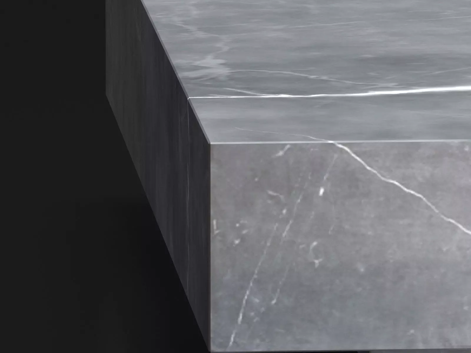 Low Marble Plinth Square Coffee Table 3D model_2