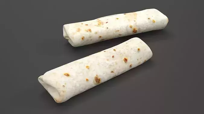 Burrito Wrap 3D model 4