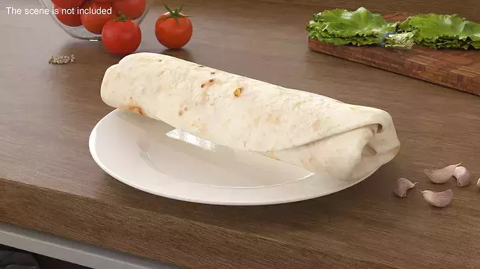 Burrito Wrap 3D model 2