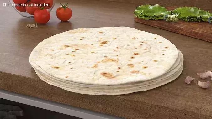 Flour Tortillas 3D model 2