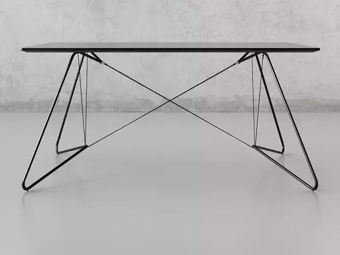 Oas dining table with metal base