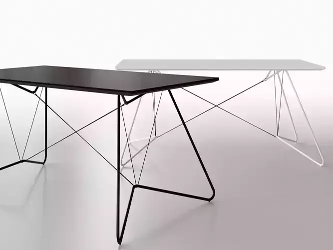 Oas dining table with metal base