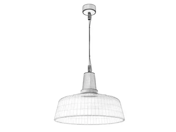 Industrial glass and wood pendant light