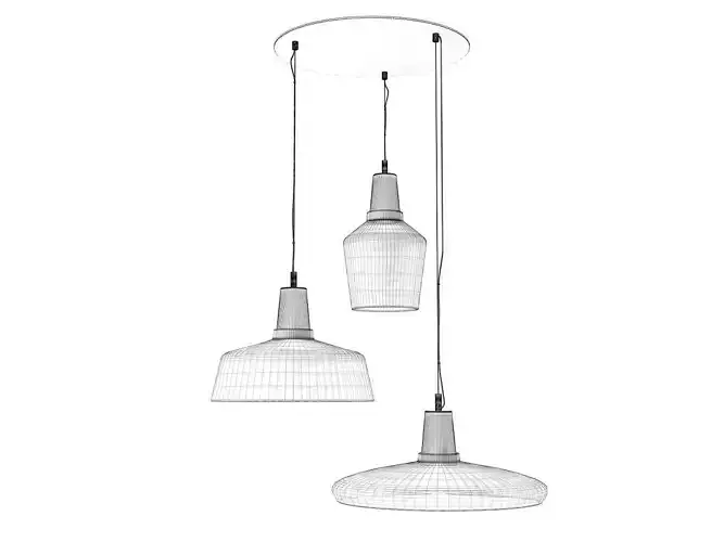 Industrial glass and wood pendant light