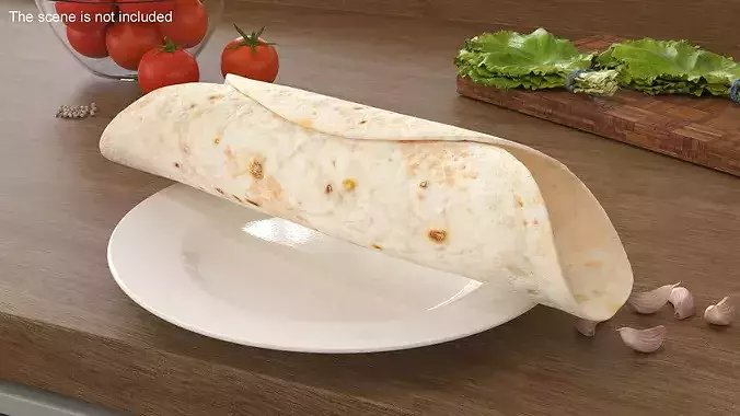 Tortilla Wrap 3D model 3