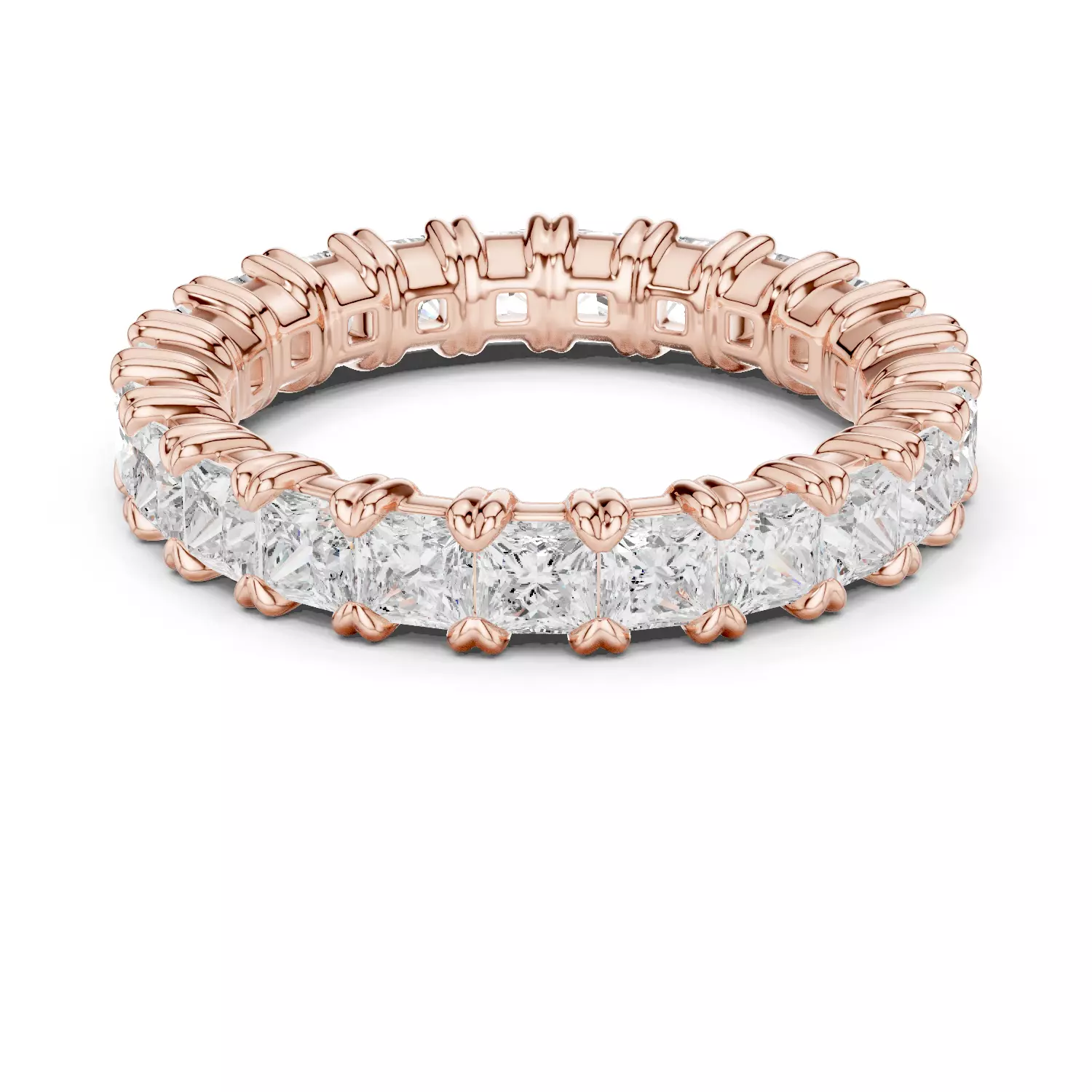 3 ct Princess Diamond Eternity Band 3dm stl renders animation 3D print model