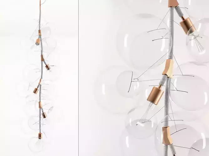 X-Tall Bubble Chandelier 3D model X-Tall Bubble Chandelier 3D model