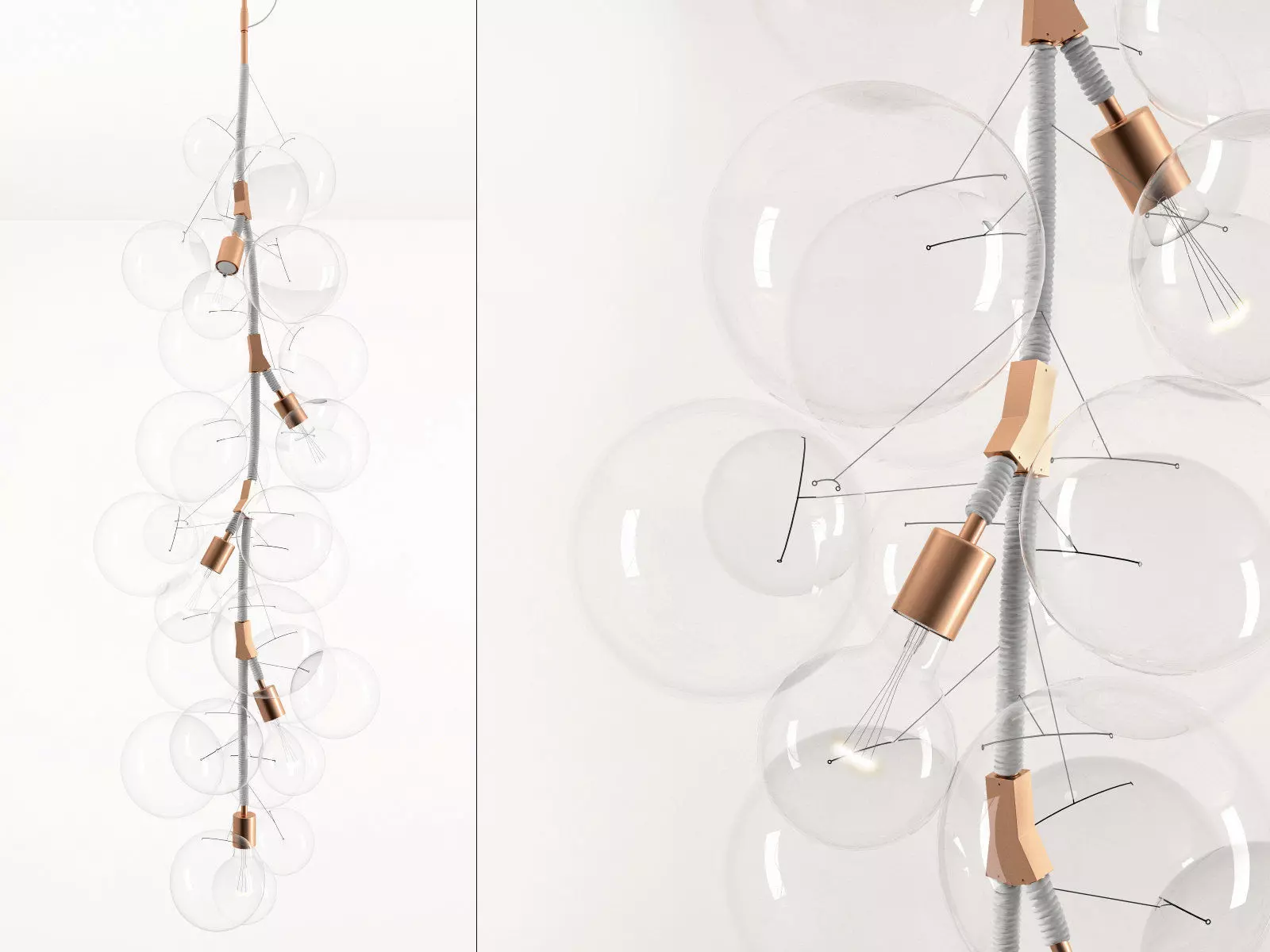 X-Tall Bubble Chandelier 3D model_0