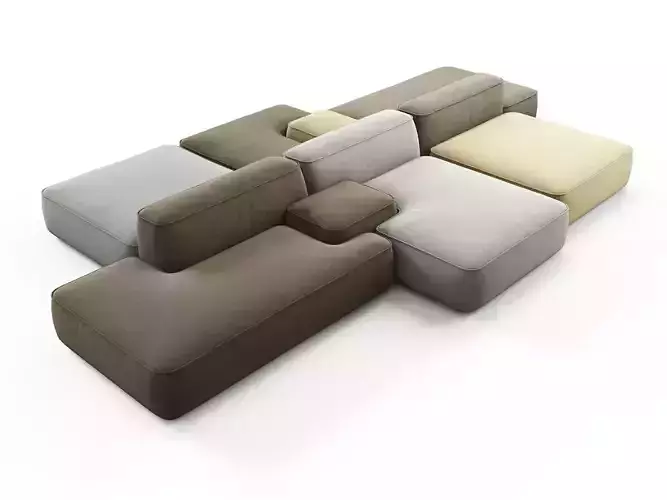 Cloud Sofa 02 3D model