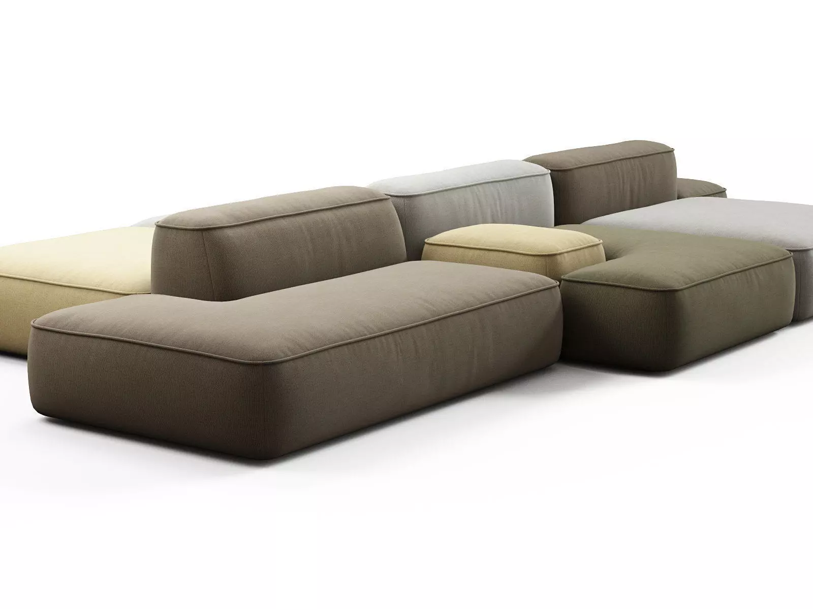 Cloud Sofa 02 3D model_3