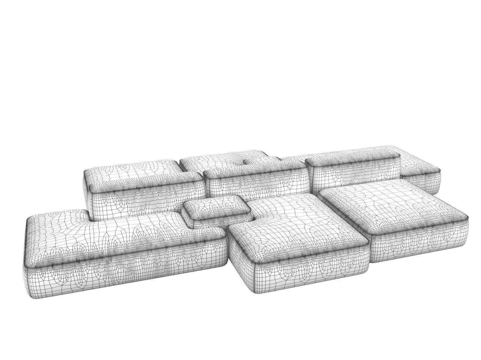 Cloud Sofa 02 3D model_4