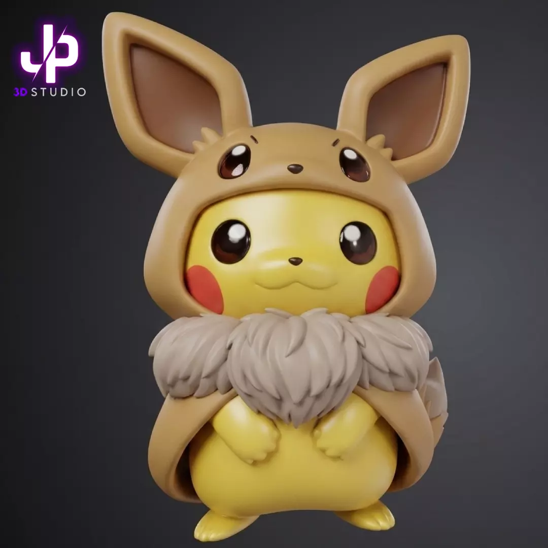 Pikachu Cosplay Eevee FIGURE 3D 3D print model