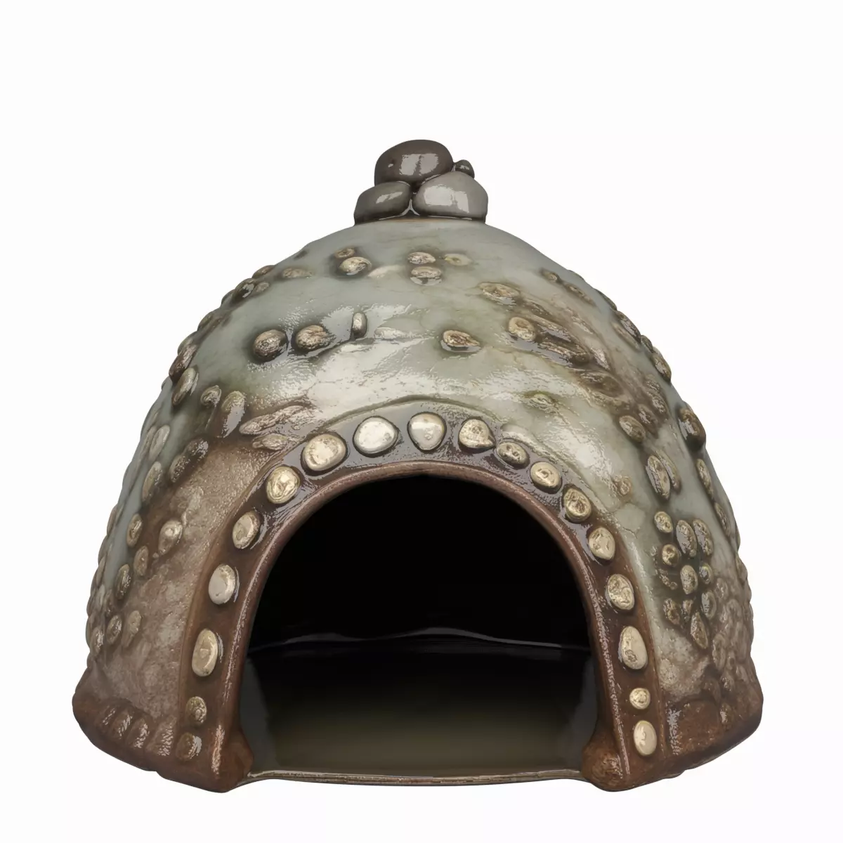 Handmade Ceramic Toad Shelter Cottage Style 3D Model 3D model