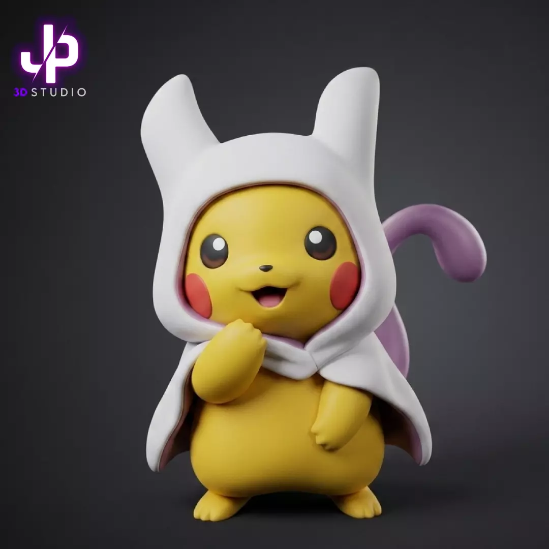 Pikachu Cosplay Mewtwo FIGURE 3D 3D print model