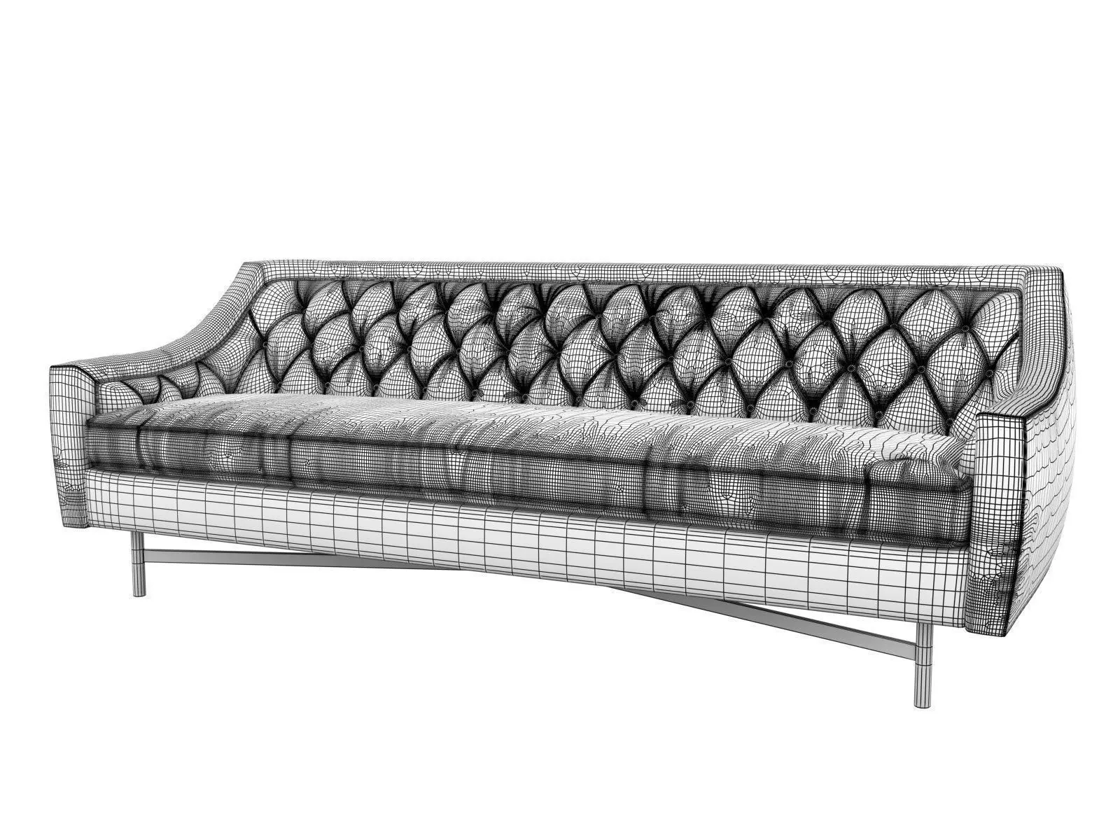 Coco Tufted Sofa 3D model_5