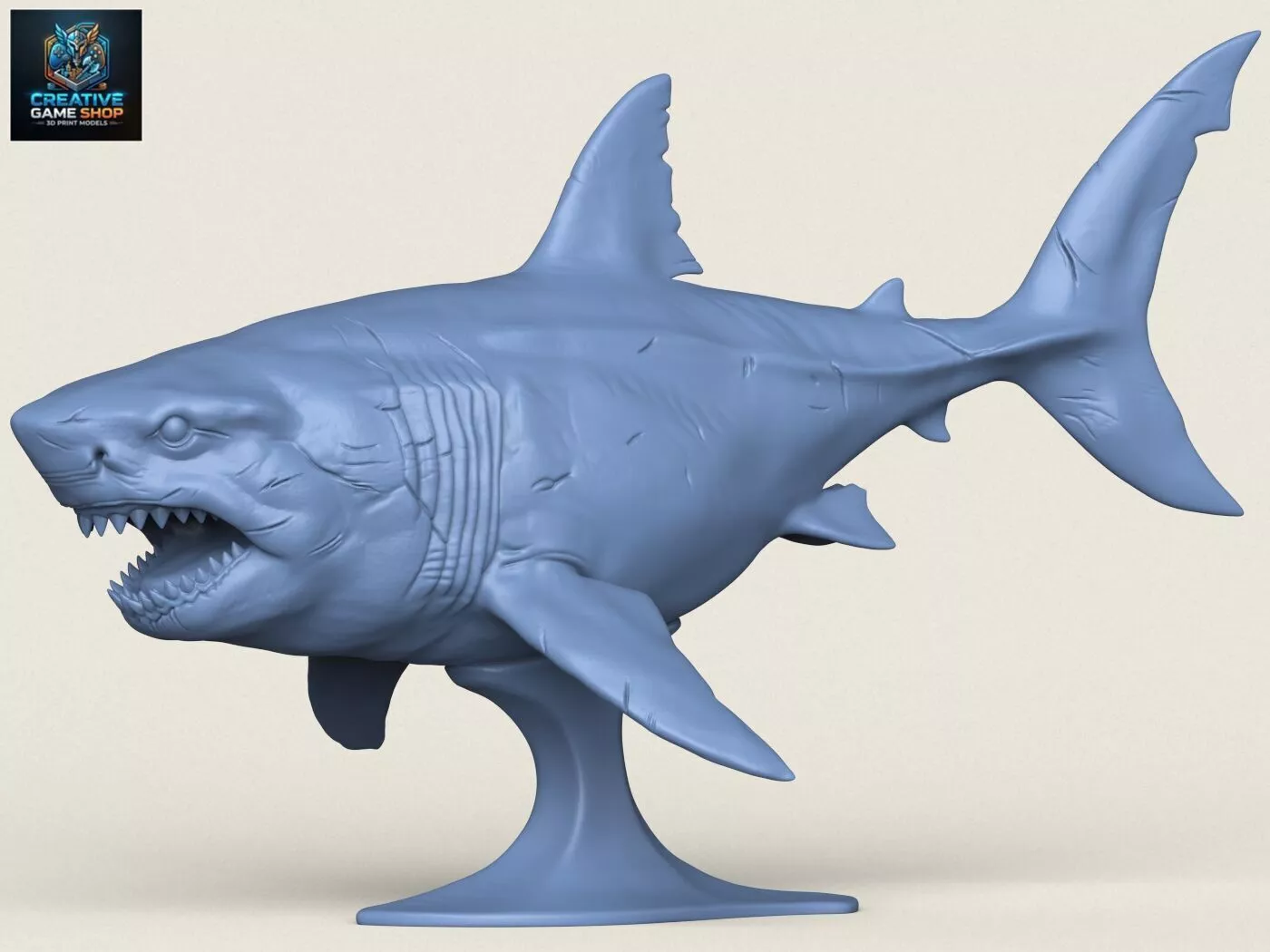 Megalodon Shark Fish 3D print model