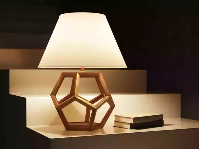 Dustin geometric table lamp 3D model
