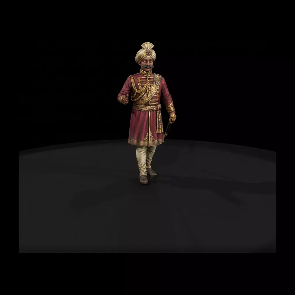 HO Victorian Gentleman With Turban Printable STL 3D print model