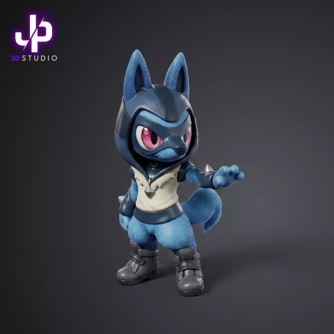 RIOLO cosplay LUCARIO FIGURE 3D 3D print model
