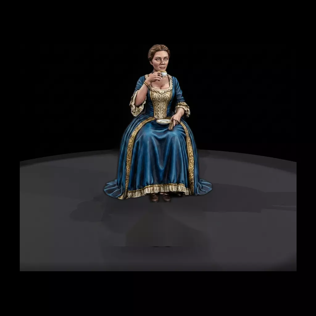 Victorian Lady Seated for Dioramas 3D print model