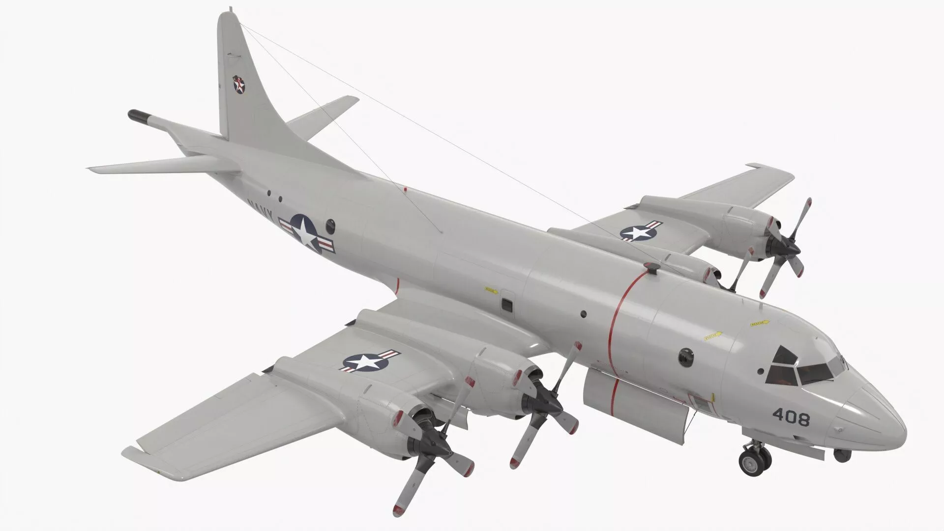 US Navy P3 Orion Maritime Patrol Rigged 3D model