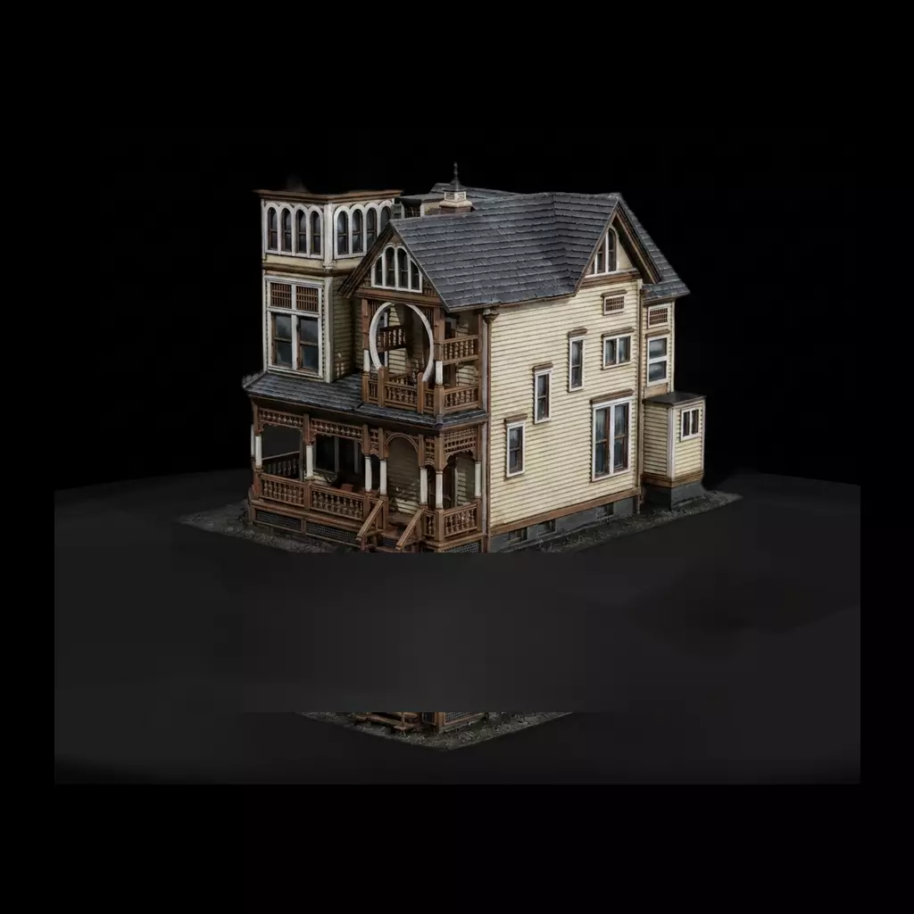 HO Mansion Model for HO Dioramas Printable STL 3D print model