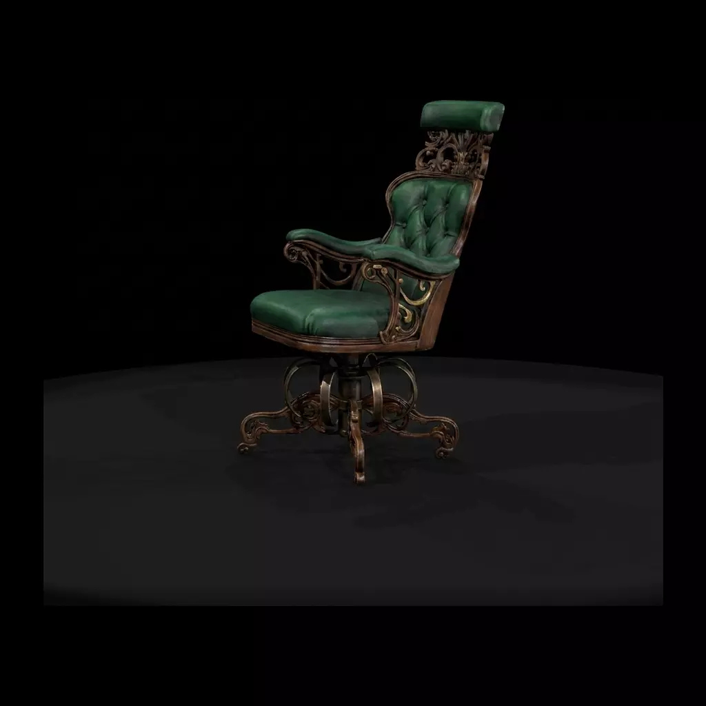 Victorian Swivel Desk Chair 3D print model