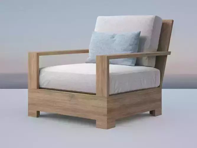 Belvedere Luxe Lounge Chair 3D model