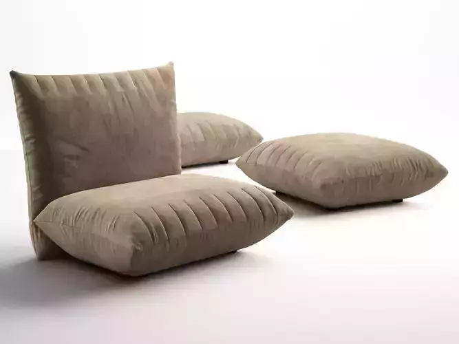 Bellavita Armchair and Pouf