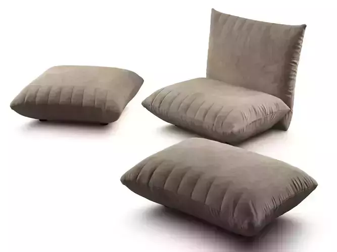 Bellavita Armchair and Pouf