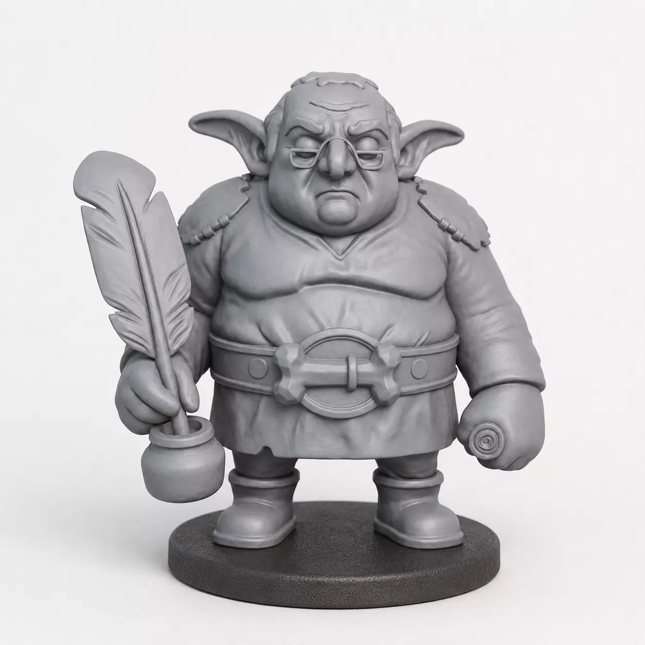 FAT GOBLIN SCRIBE MINIATURE 3D print model