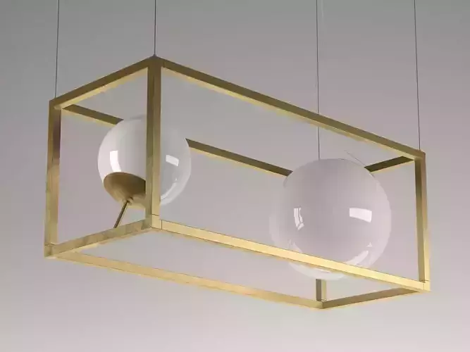 Witt 2 pendant light with two balls hanging from it