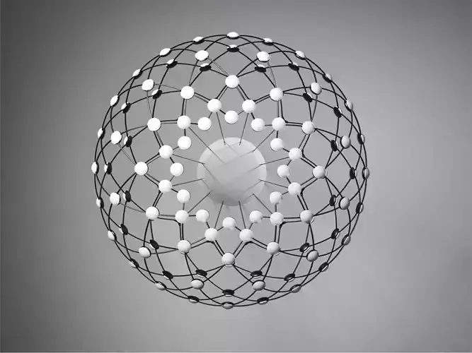 Mesh light hanging from net