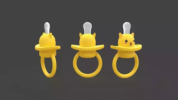 Low-Poly Cat Baby Pacifier