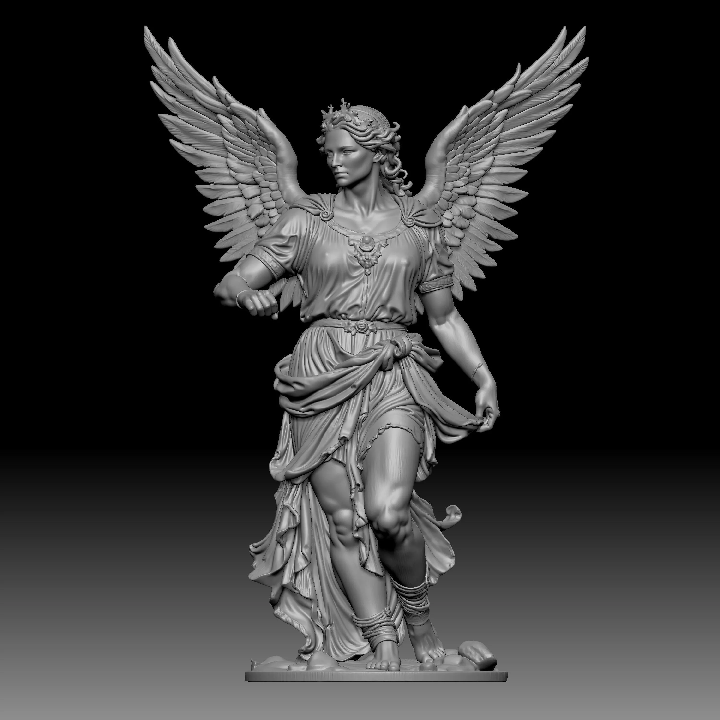 the Winged Victory of Samothrace or Archangel Gabriel 3D print model
