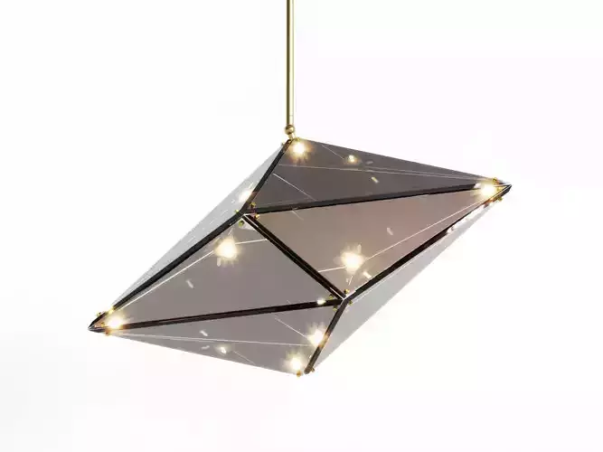 Maxhedron pendant light made of glass and metal