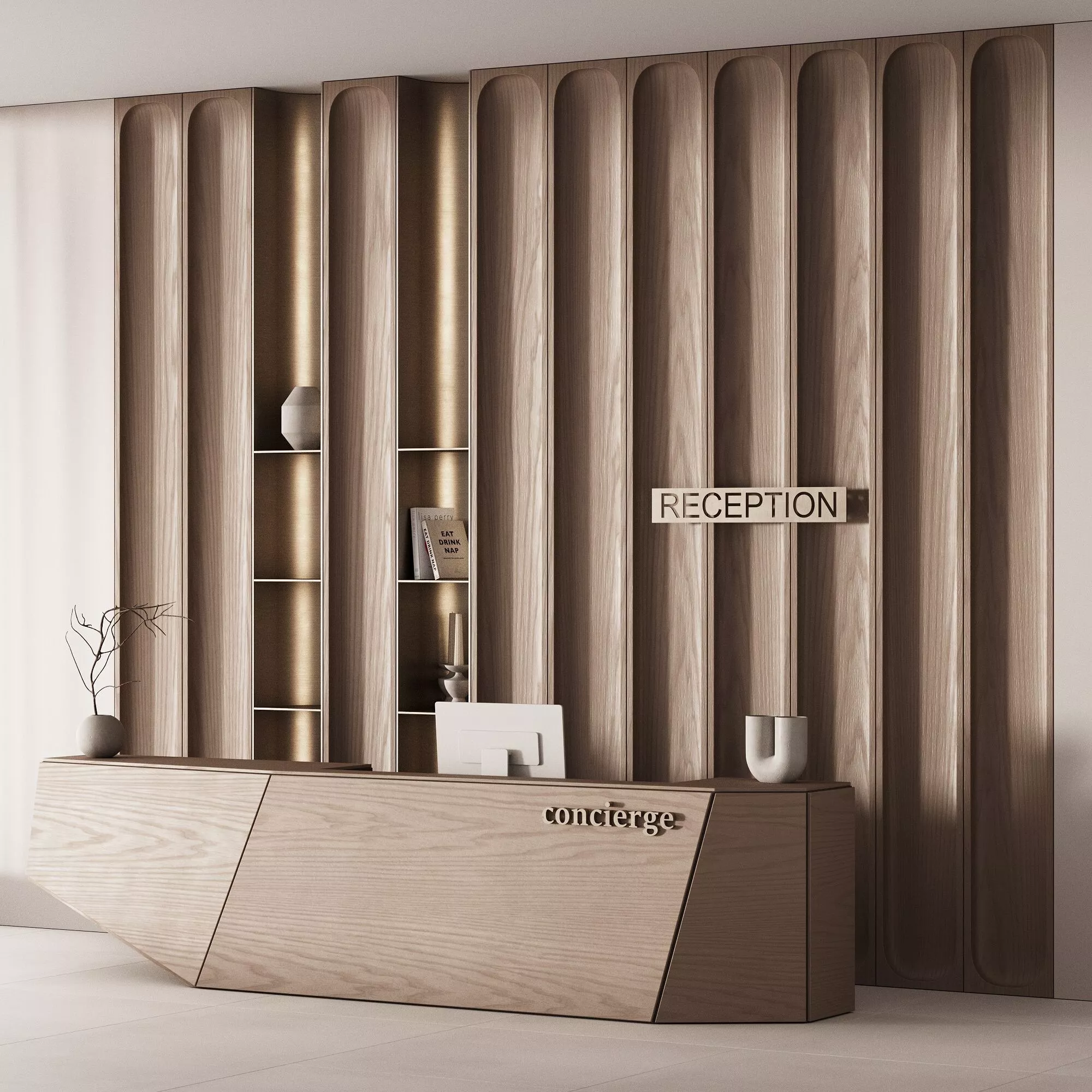 621 office furniture 47 reception desk 27 3D model