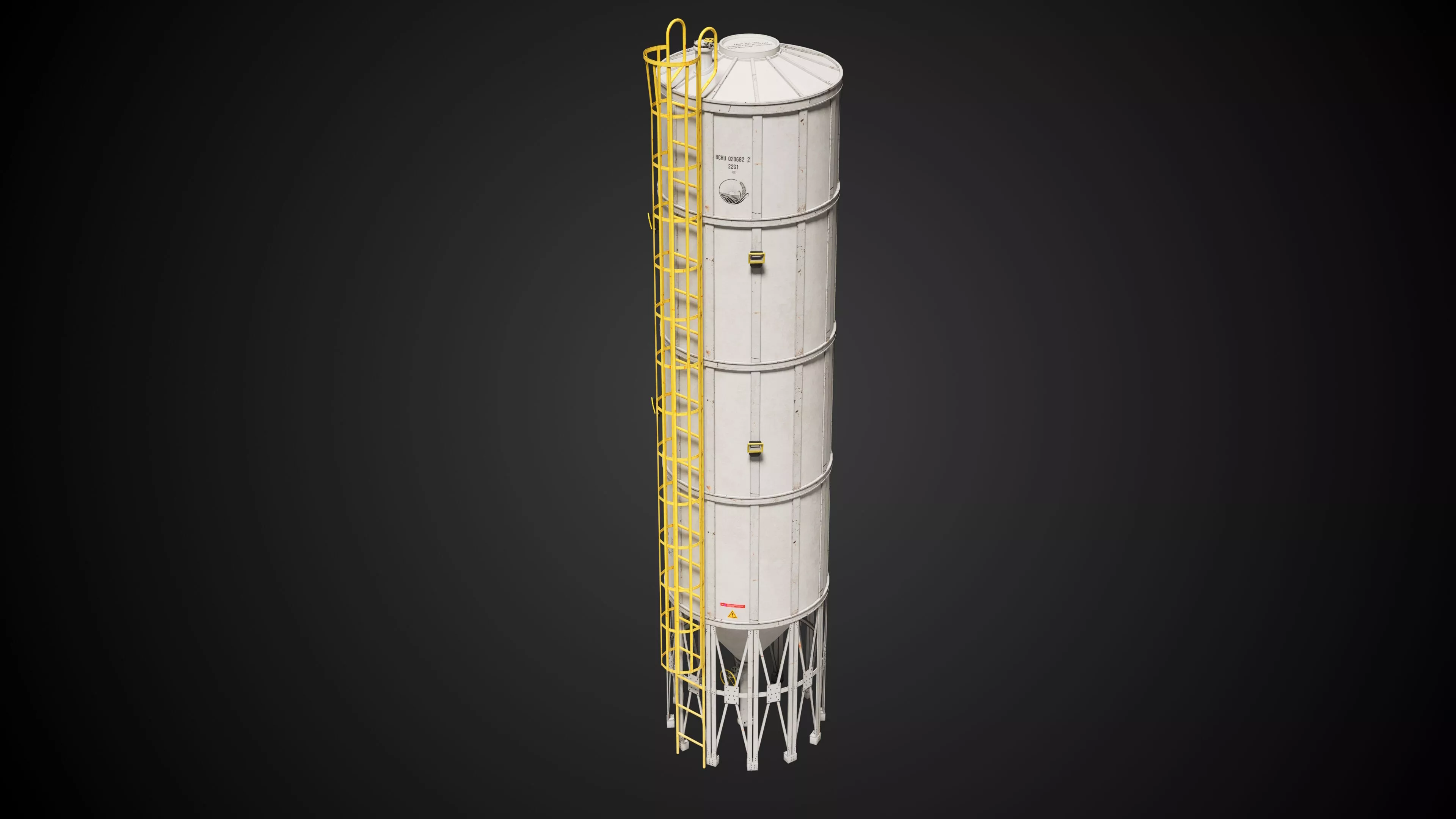 Storage Silo Industrial Prop Low-poly 3D model