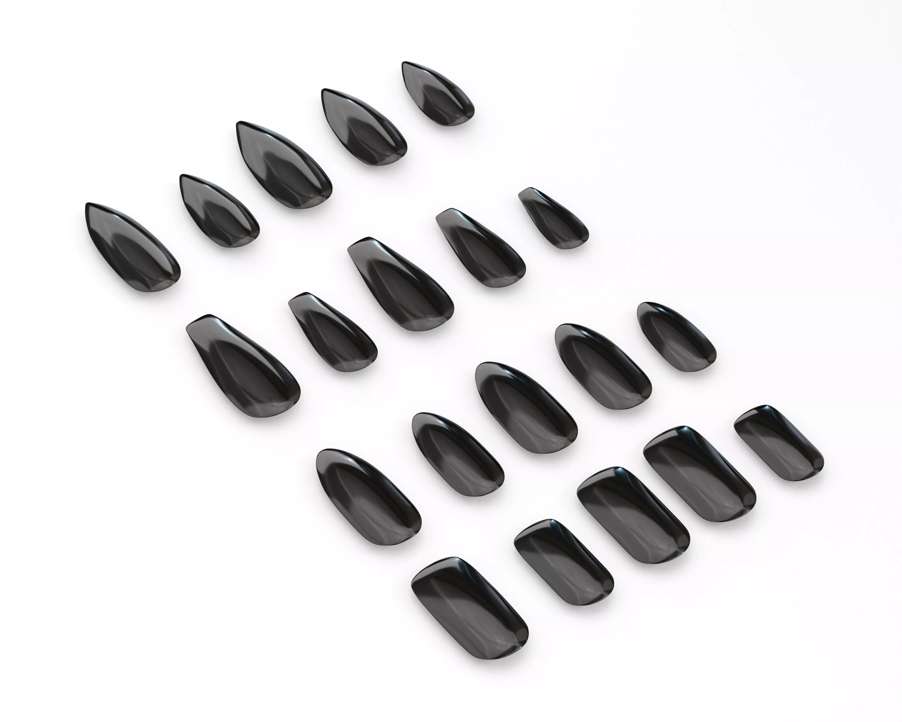 Fingernail Collection Low-poly 3D model