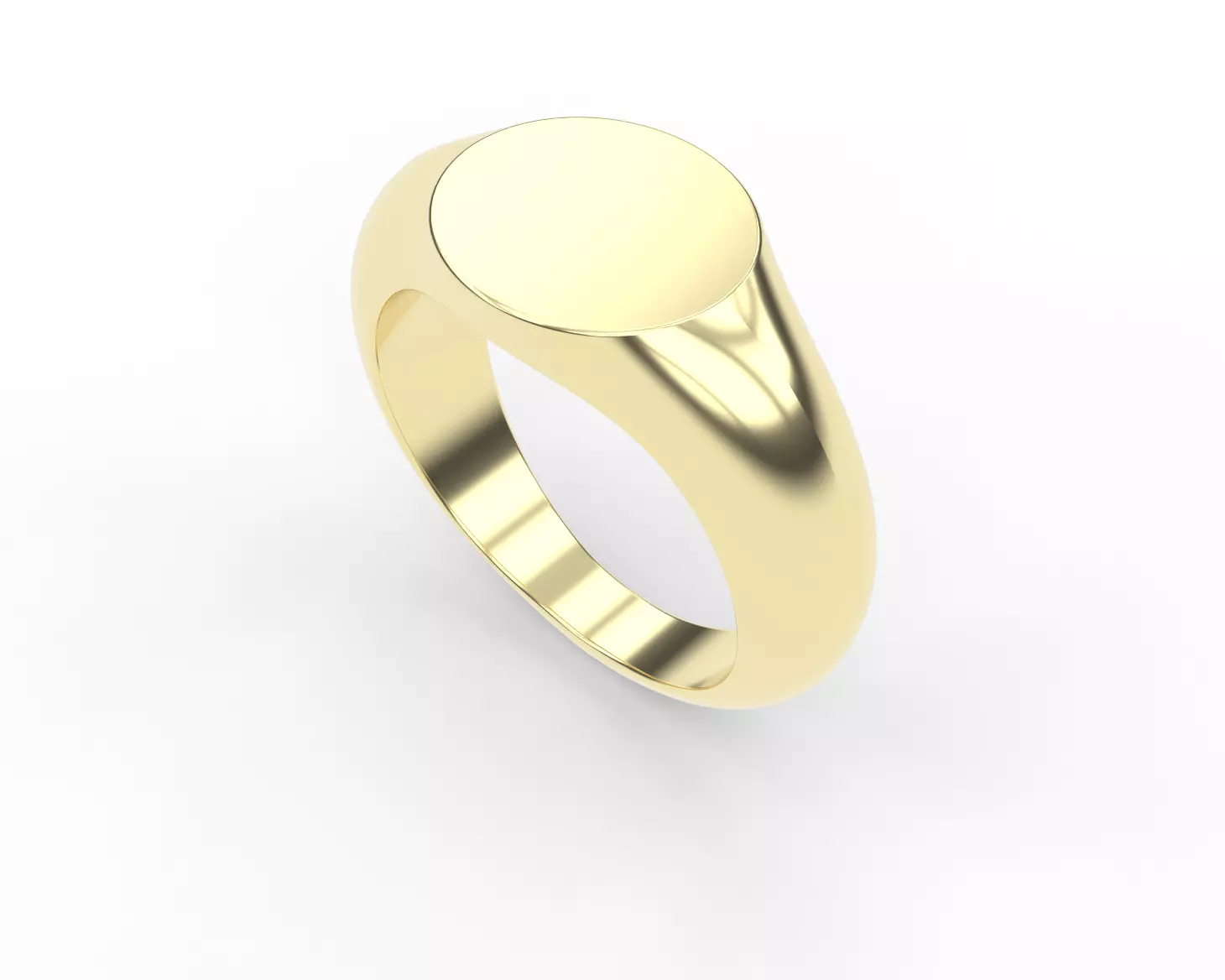 3D Printable Oval Signet Ring STL - US Size 9 3D print model