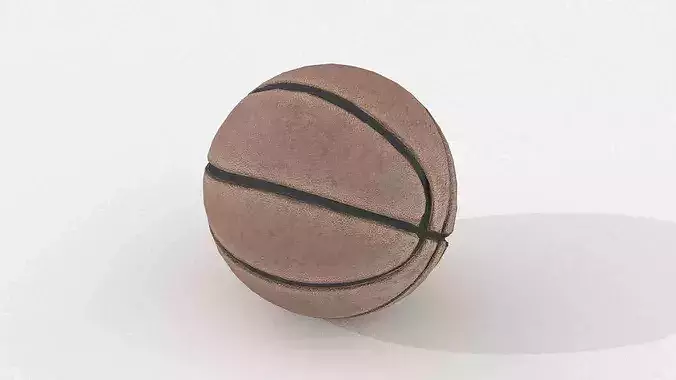 Worn leather basketball