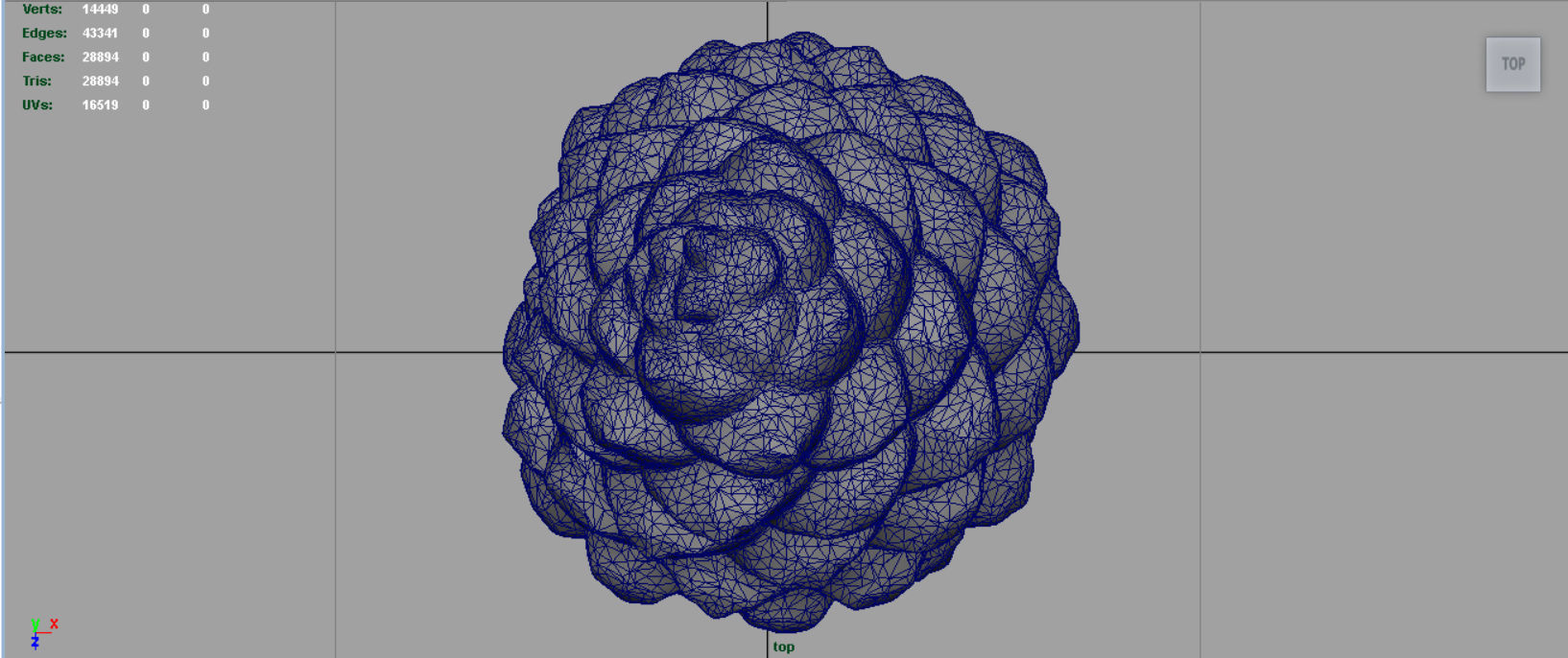 Pinecone 2 pineapple Low-poly 3D model_9