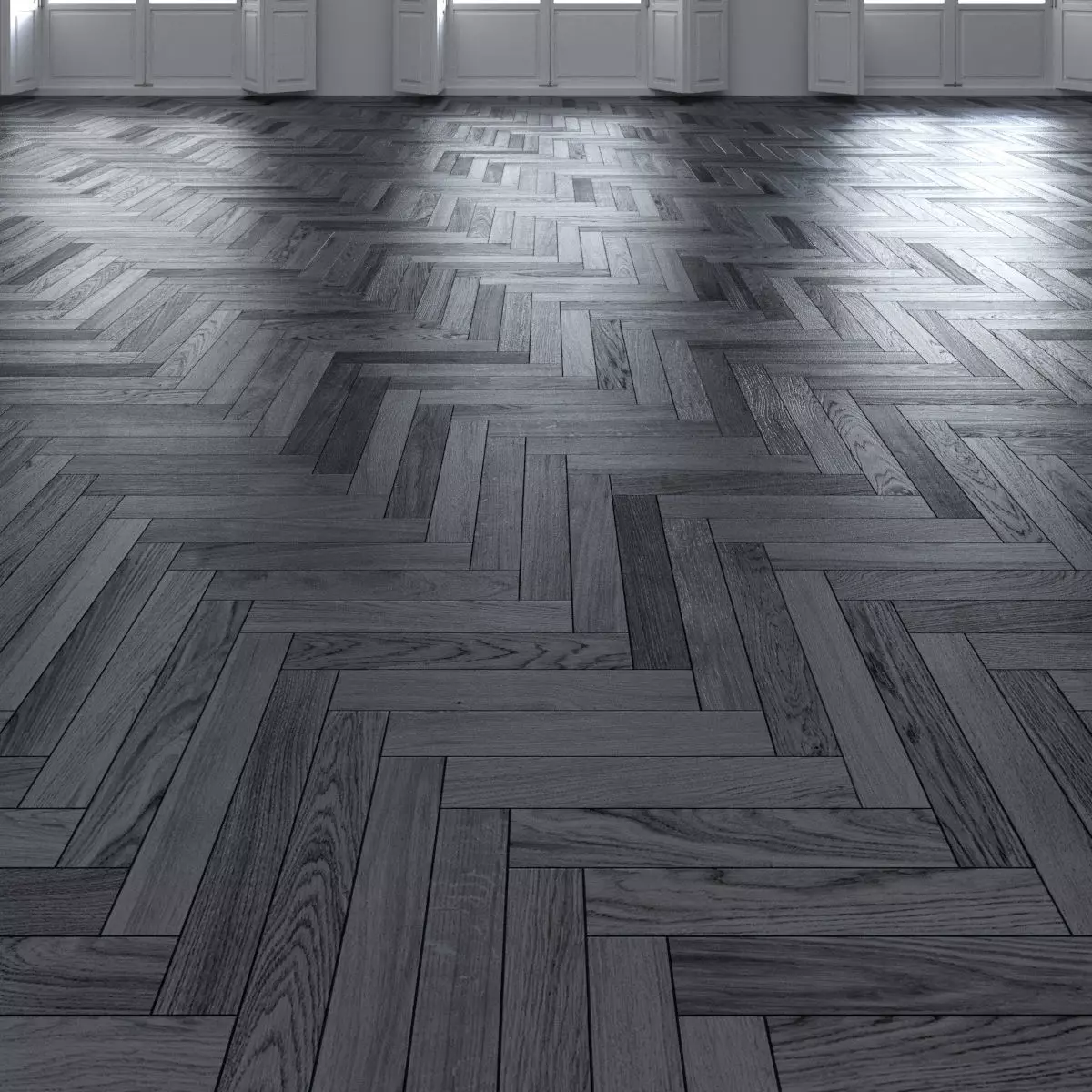 Oak Herringbones dark floor 2 3D model