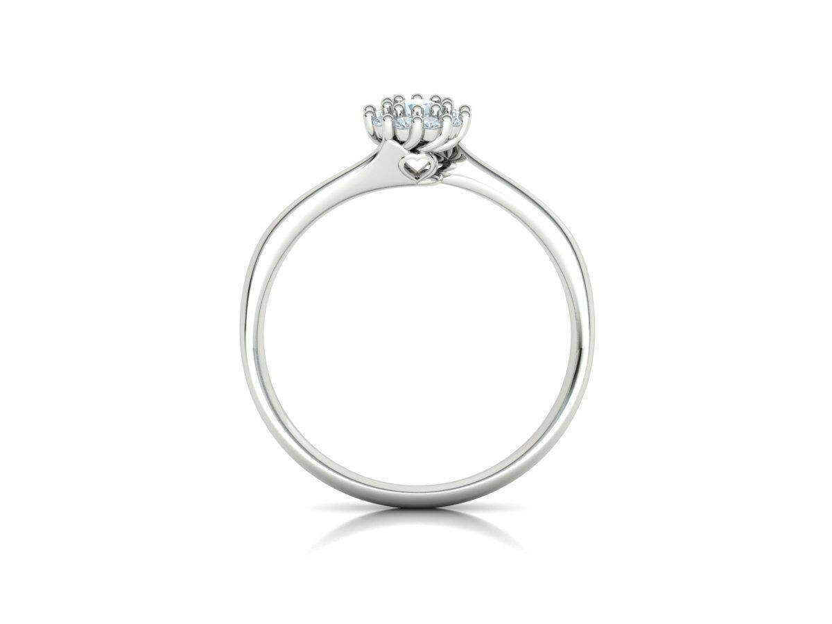 Engagement ring  122 centr 3mm stone 3D print model_19