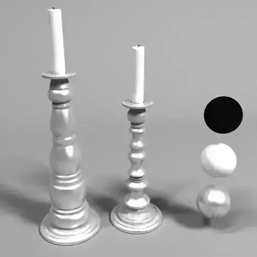 Rustic metal candlesticks 